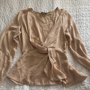 ASOS Blush Wrap Blouse